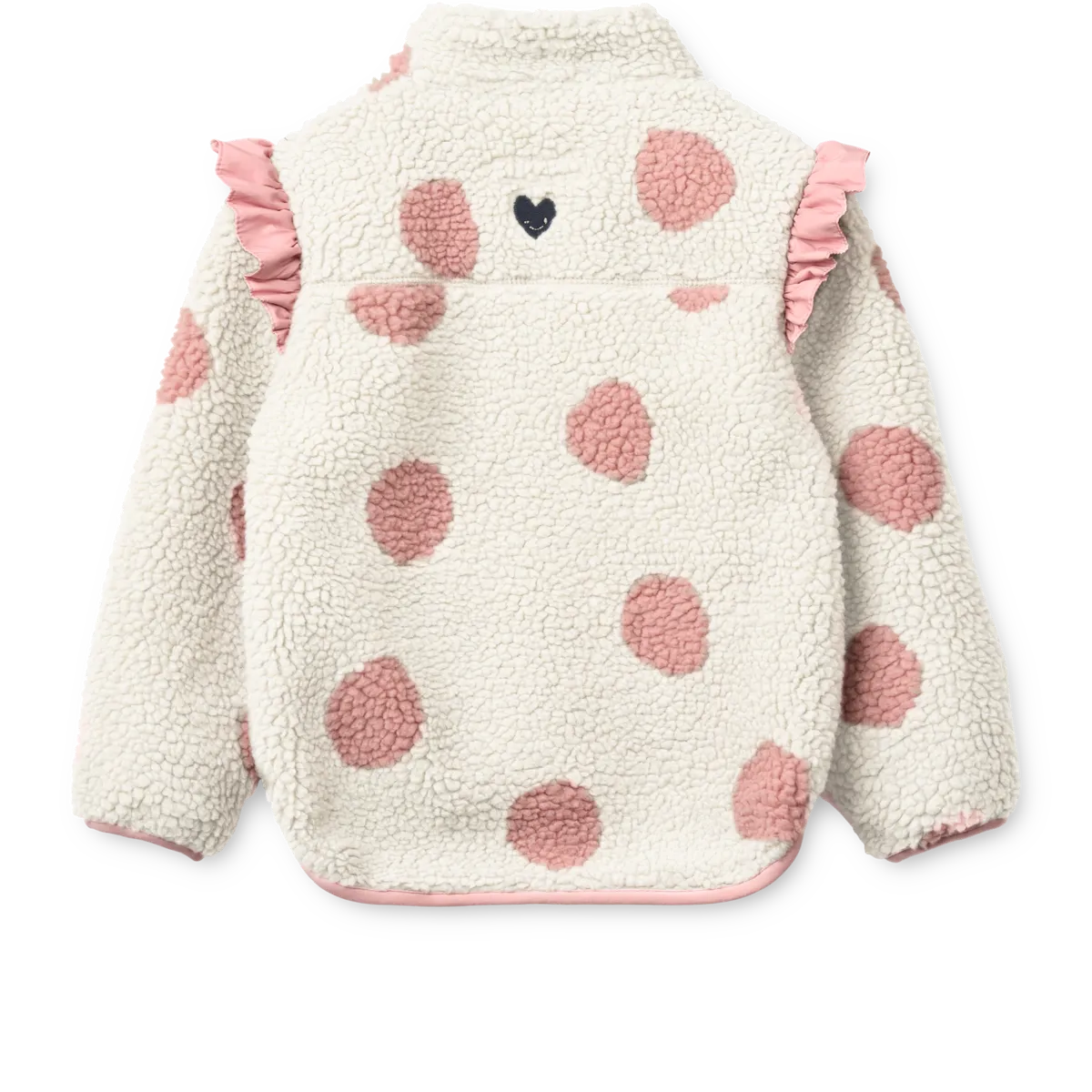 Flísjakki m/frillum -  Rose Blush
