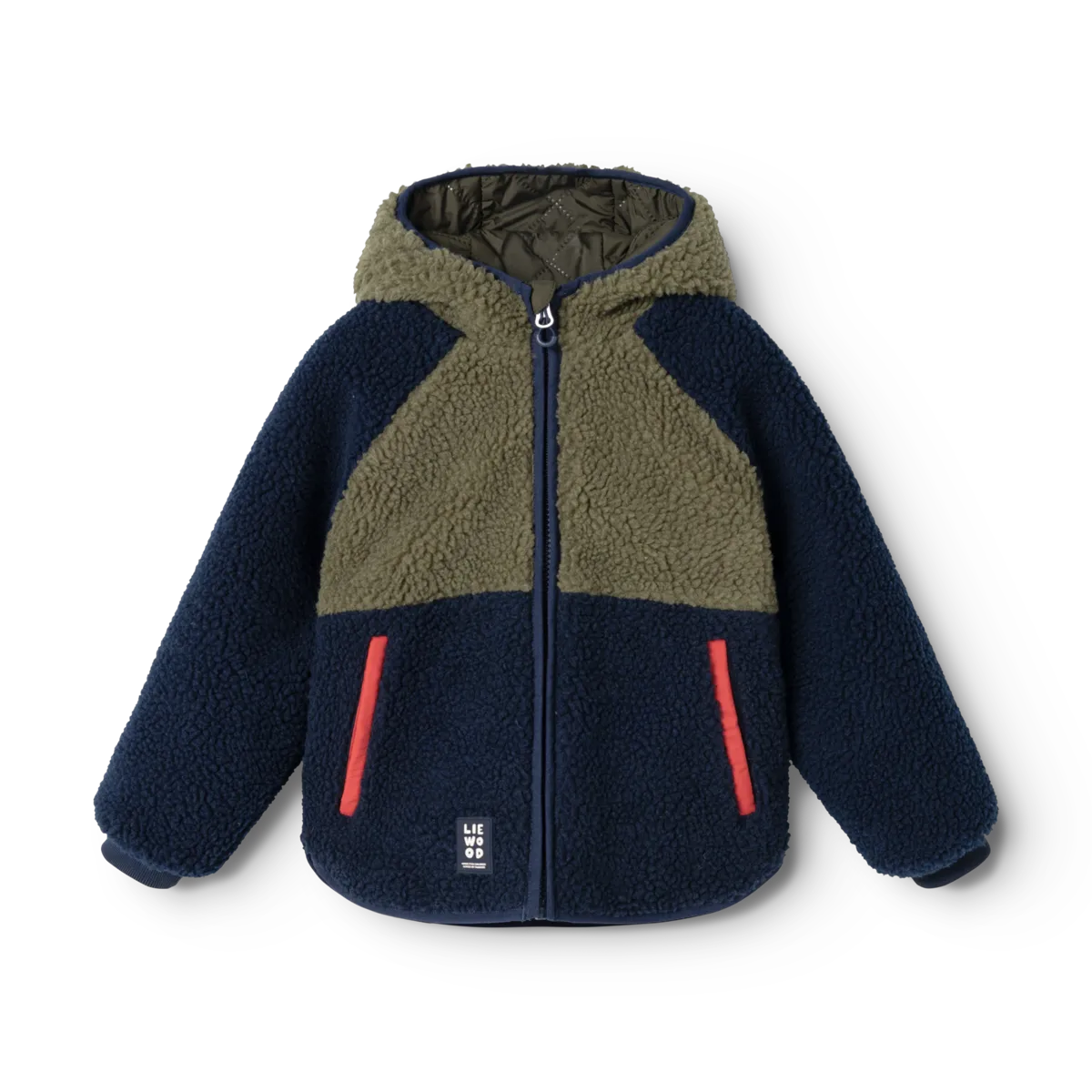 Thermo/flísjakki, Reversible - Army brown