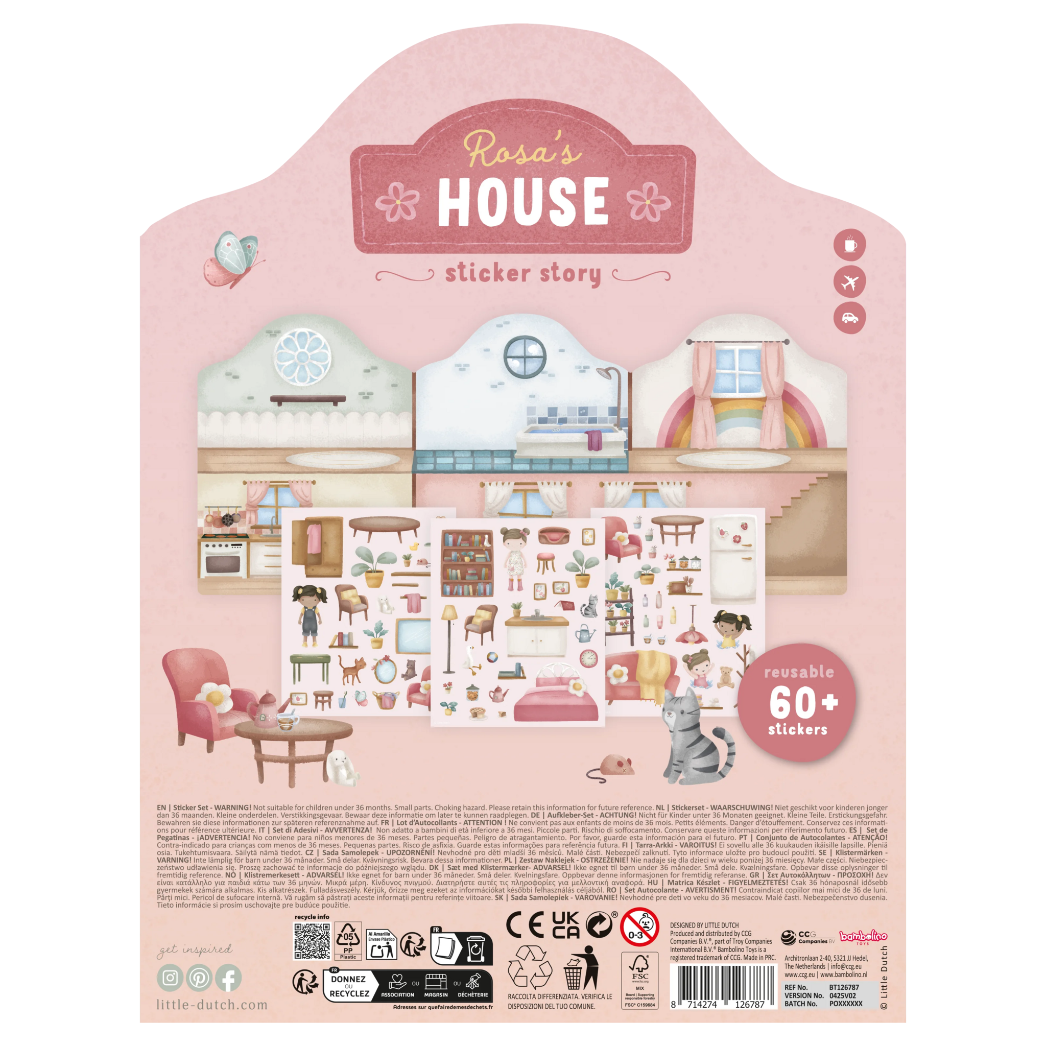 Margnota límmiðar - Rosa