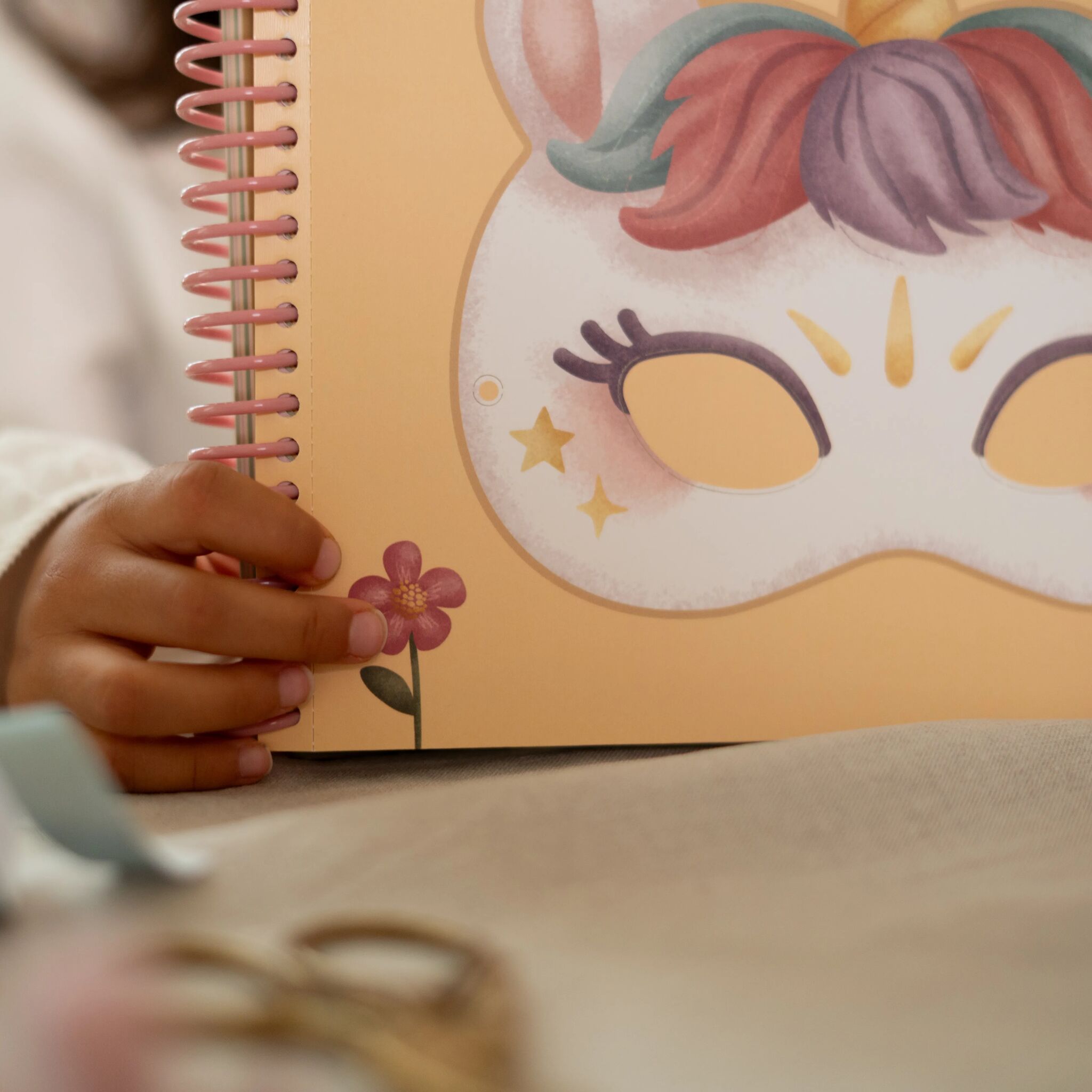 Föndurbók m/skærum - Rosa