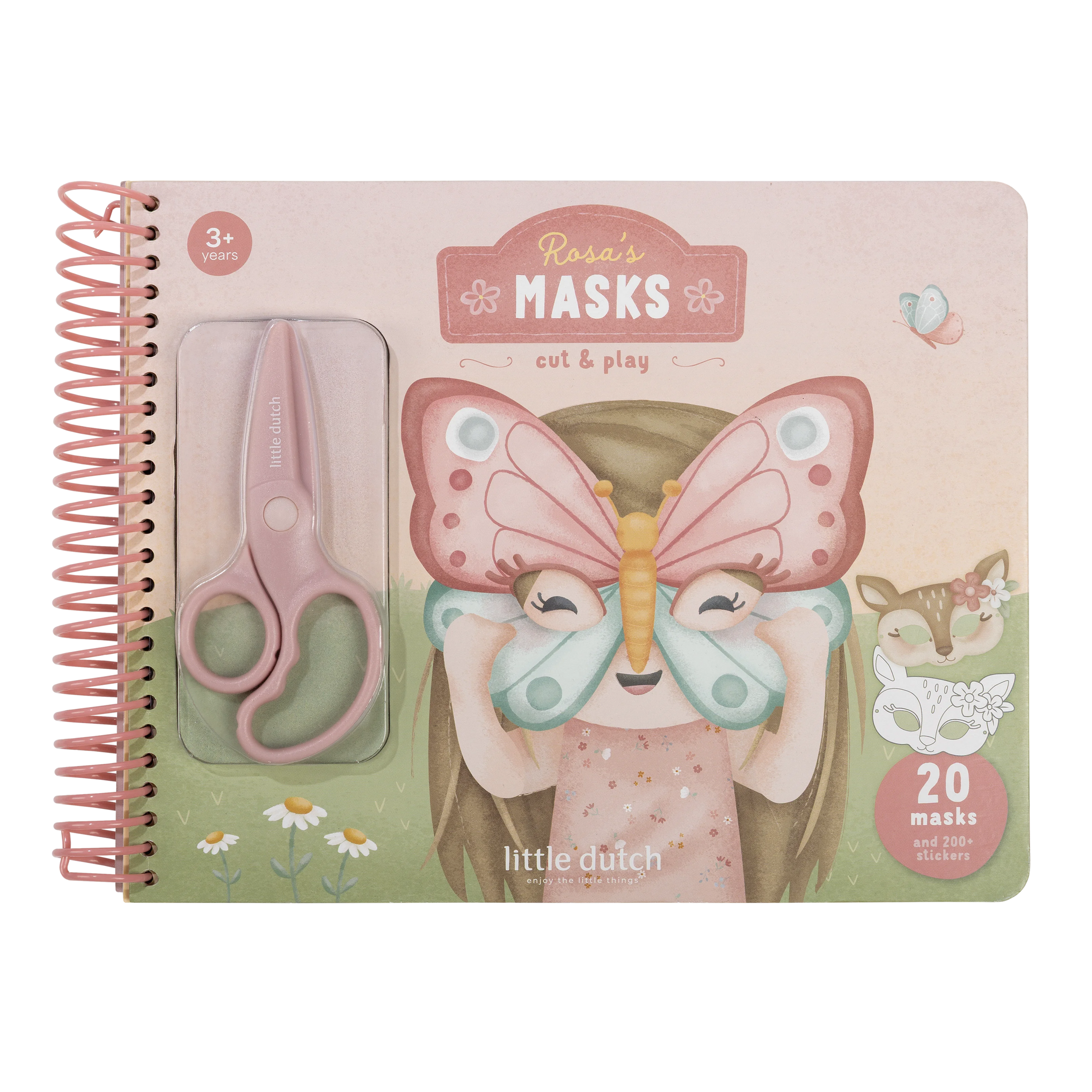 Föndurbók m/skærum - Rosa