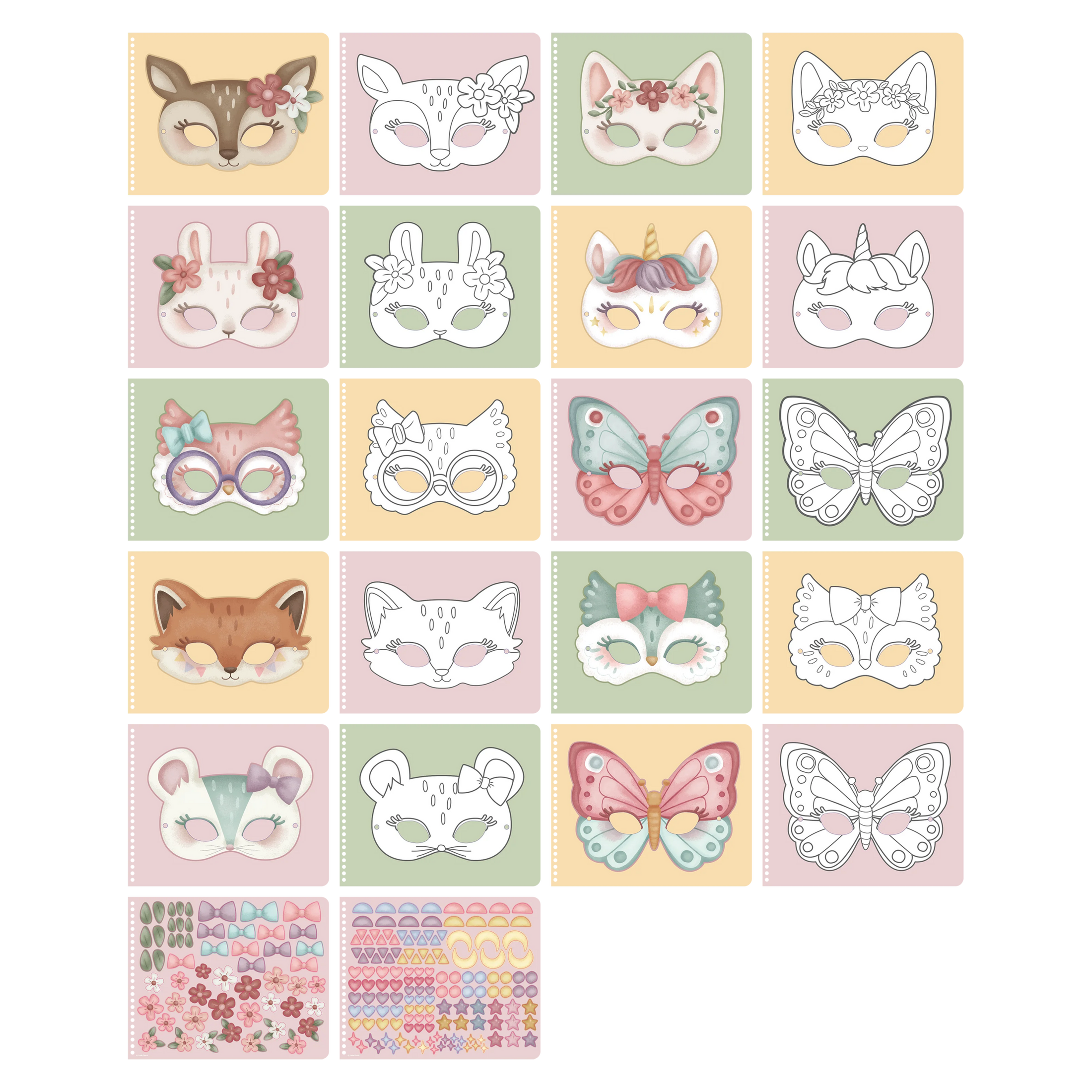 Föndurbók m/skærum - Rosa