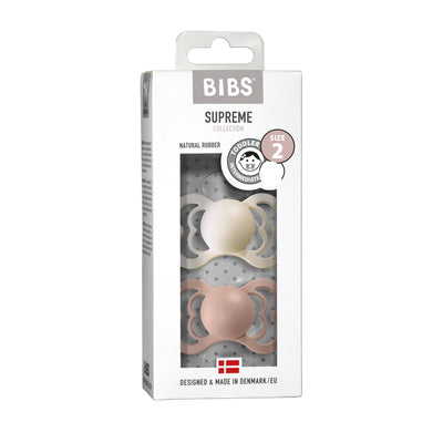 BIBS SUPREME 2pk - Ivory/Blush